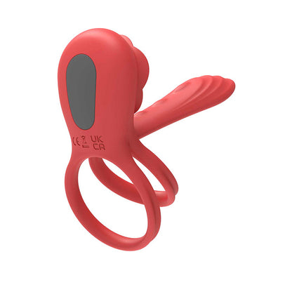 Adam & Eve Rose Vibrating Double Cock Ri -