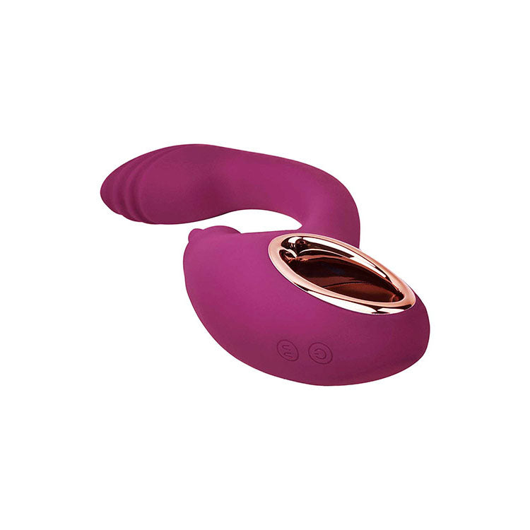 Adam & Eve ROSE GOLD CLIT TICKLER - Red 22 cm USB Rechargeable Rabbit Vibrator