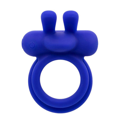 Adam & Eve ROCKIN RABBIT 2.0 - Blue USB Rechargeable Vibrating Cock Ring with Wireless Remote