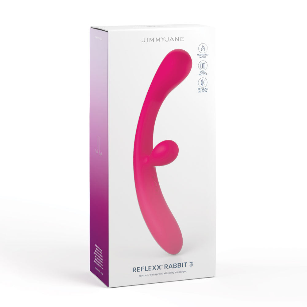 JimmyJane Reflexx Rabbit 3 - Pink 23 cm USB Rechargeable Vibrator