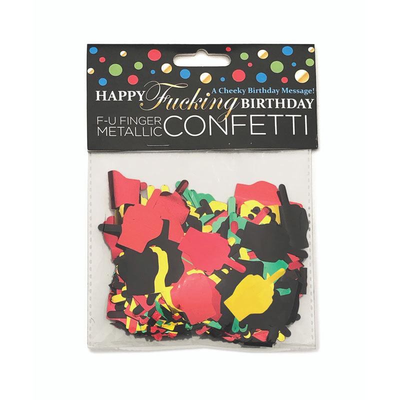 Happy Fucking Birthday FU Finger Confetti