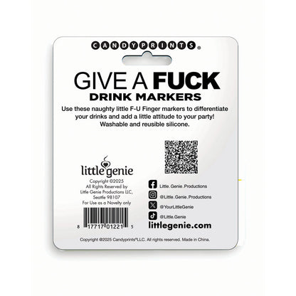 Give A Fuck Drink Markers - Novelty Drink Markers - Set of 6