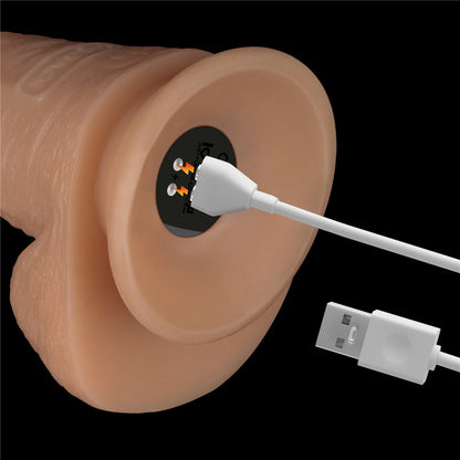8 Inch Power Basics - Flesh 20 cm USB Rechargeable Vibrating Dong
