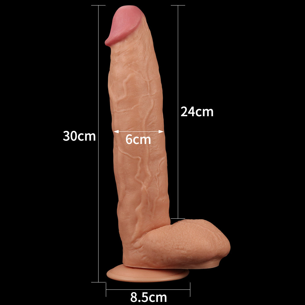 King Size 11'' Realistic Dildo - Flesh 29.5 cm Dong