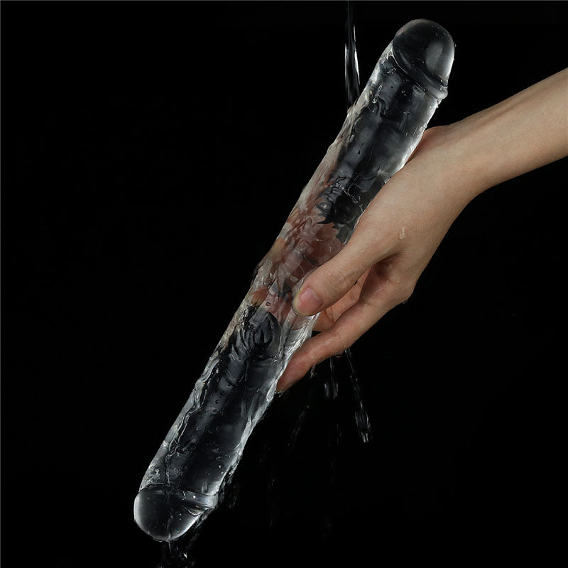 Flawless Clear Double Dildo 12''