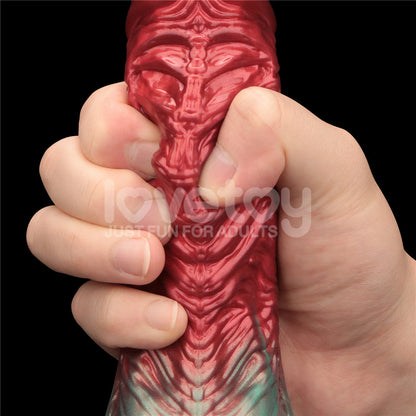 Aerosx 8 Inch Dual Density Inflatable Dildo - Red/Green 28 cm Inflatable Fantasy Dildo