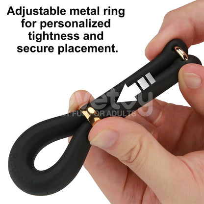 Pinnacle Pro Anyfit Stretcher - Black Adjustable Cock Ring
