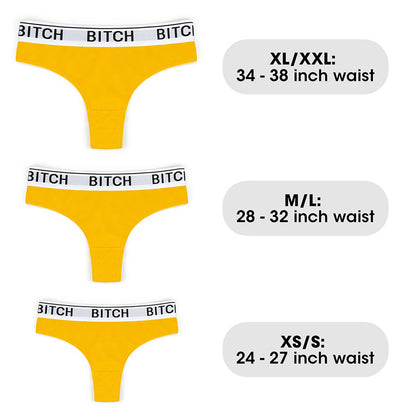 Ingen Bitch Vibrating Panties - Yellow Medium Size Rechargeable Vibrating Panties