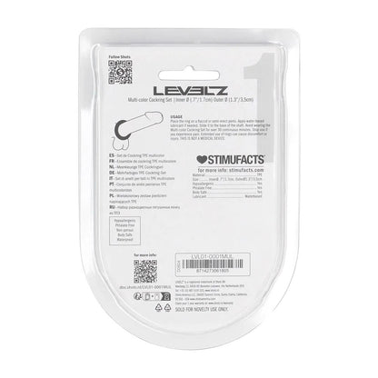 LEVELZ Multicolour Cock Ring Set - 4 Pack - Coloured Cock Rings - 4 Pack