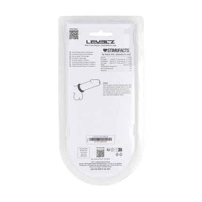 LEVELZ Wide O Silicone Cock Ring Set of 3 - S/M/L - Black Cock Rings - Set of 3 Sizes