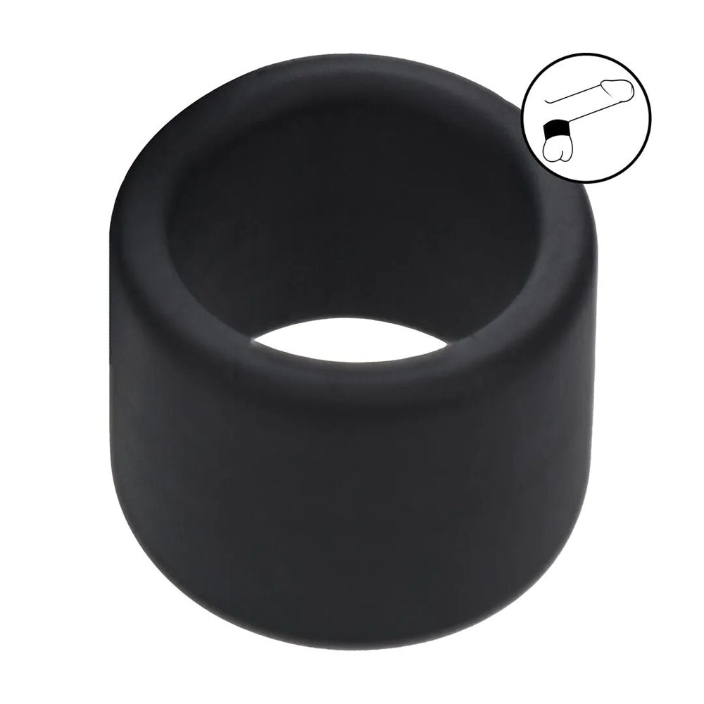LEVELZ Liquid Silicone Ball Strap - L - Black - Black Ball Strap