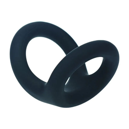 LEVELZ Double O Silicone Cock Ring - M - Black - Black Cock & Balls Rings