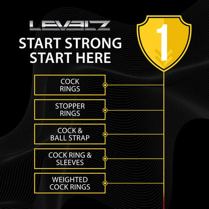 LEVELZ Tri O Silicone Shaft Cock & Ball Ring - Black Cock & Balls Ring