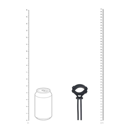 LEVELZ Wide Detachable Lasso Cock Ring - Black - Black Adjustable Cock Ring