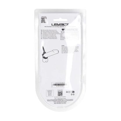 LEVELZ Wide Detachable Lasso Cock Ring - Black - Black Adjustable Cock Ring