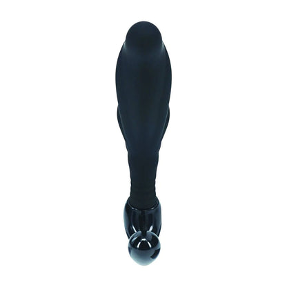LEVELZ Rippled with Hard Loop Prostate Massager - Small - Black Small Prostate Massager