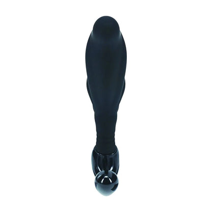 LEVELZ Rippled with Hard Loop Prostate Massager - Medium - Black Medium Prostate Massager