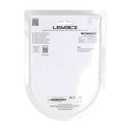 LEVELZ Rippled with Hard Loop Prostate Massager - Medium - Black Medium Prostate Massager