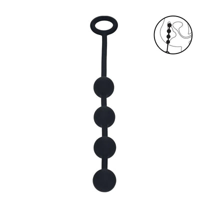 LEVELZ Round Silicone Anal Balls - S - 20mm - Black 23 cm Small Anal Balls