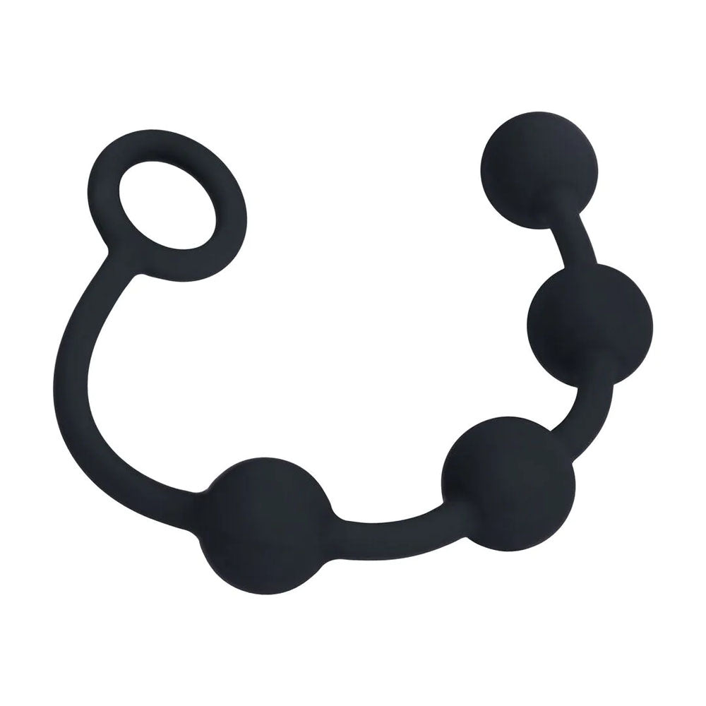 LEVELZ Round Silicone Anal Balls - S - 20mm - Black 23 cm Small Anal Balls