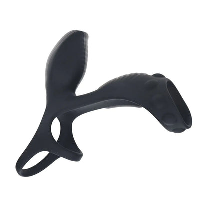 LEVELZ Vibrating Cock & Ball Ring with Shaft Loop - Black USB Rechargeable Vibrating Cock & Ball Rings