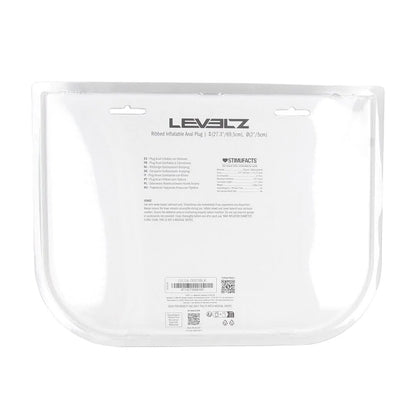 LEVELZ Ribbed Inflatable Anal Plug - Black Inflatable Butt Plug