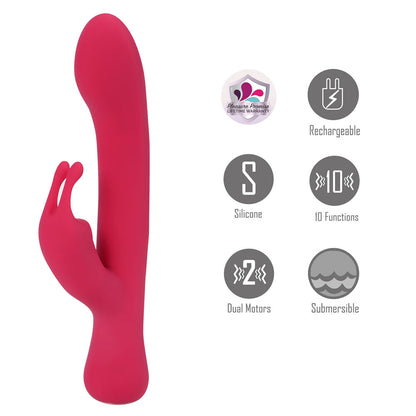 Maia ZARA - Red - Red 17.1 cm USB Rechargeable Rabbit Vibrator