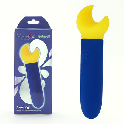 Maia SAYLOR - Blue/Yellow 11.1 cm USB Rechargeable Bullet