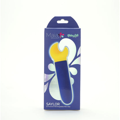 Maia SAYLOR - Blue/Yellow 11.1 cm USB Rechargeable Bullet