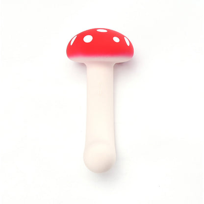 Maia ALICE - Red/White 15.2 cm USB Rechargeable Dual Vibrating Mushroom