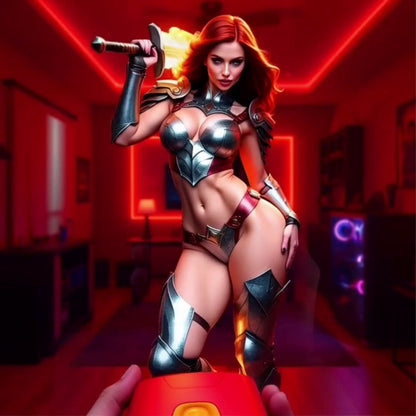 MASTURS Solara - USB Rechargeable Vibrating, Thrusting & Heating Auto Stroker with Augmented Reality