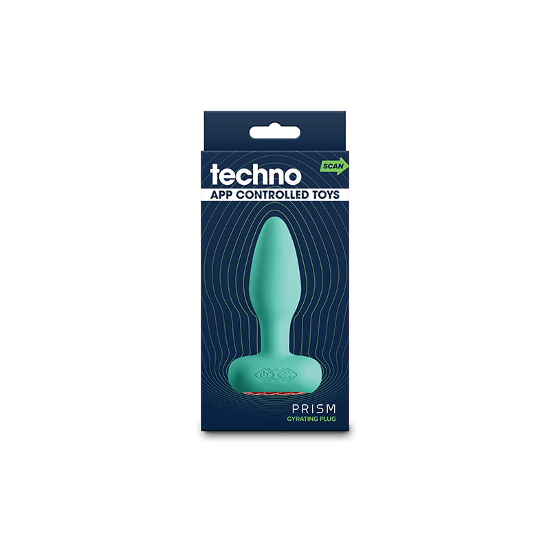 Techno - Prism - Teal 10.9 cm USB Rechargeable Butt Plug with App Control