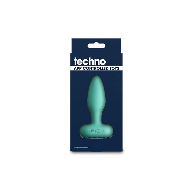 Techno - Prism - Teal 10.9 cm USB Rechargeable Butt Plug with App Control