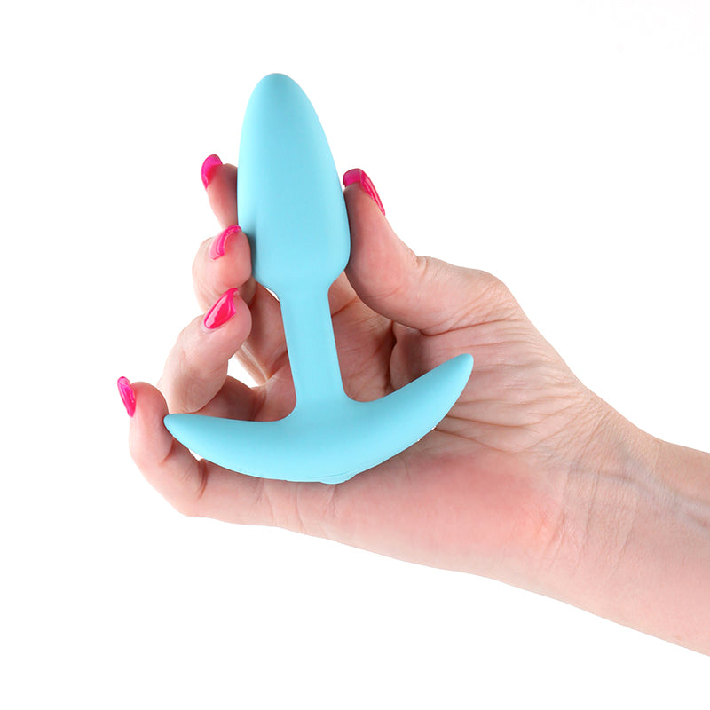 Techno - Trance - Blue 10.9 cm USB Rechargeable Butt Plug with App Control