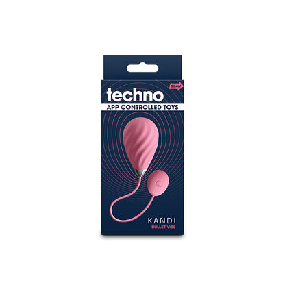 Techno - Kandi - Pink USB Rechargeable Vibrating Egg with App Control