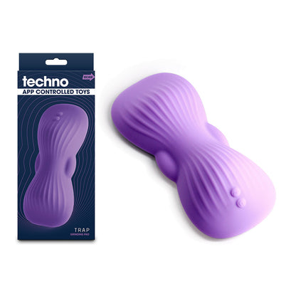 Techno - Trap - Purple - Purple USB Rechargeable Vibrating Grind Pad with App Control