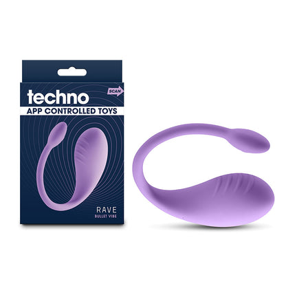 Techno - Rave - Purple - Purple USB Rechargeable Vibrator with App Control