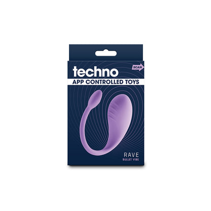 Techno - Rave - Purple - Purple USB Rechargeable Vibrator with App Control