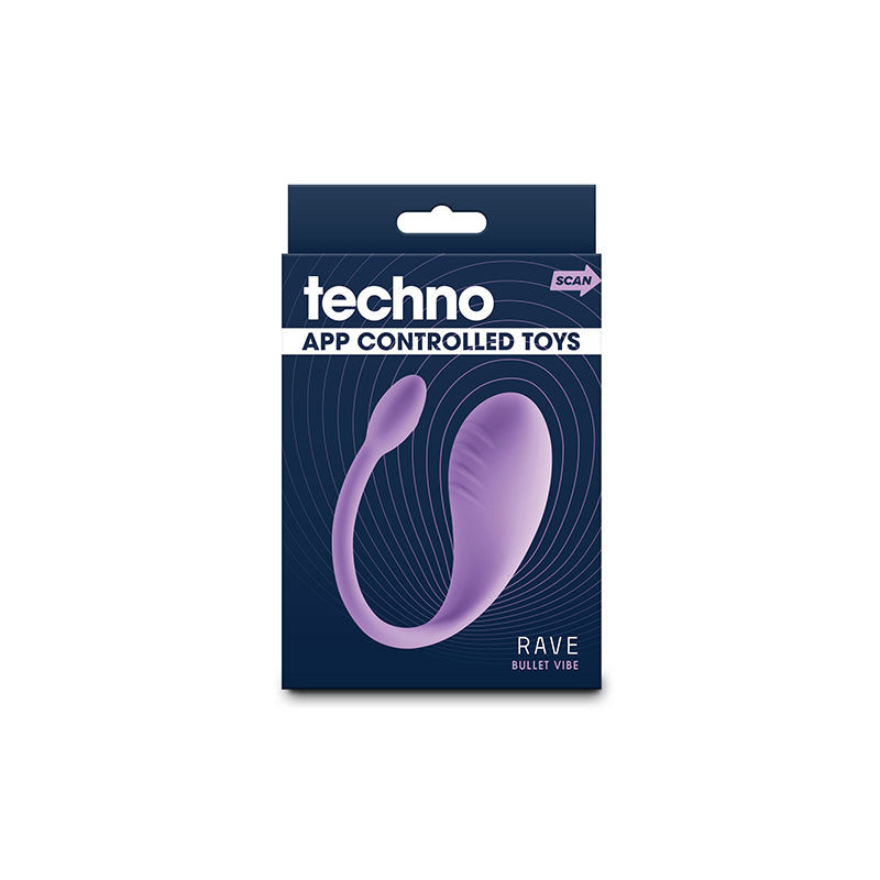 Techno - Rave - Purple - Purple USB Rechargeable Vibrator with App Control