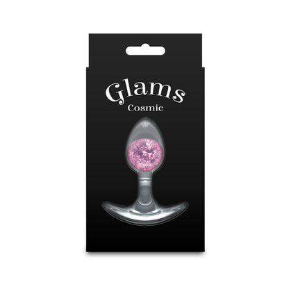 Glams Cosmic - Small - Pink - Clear/Pink 8.1 cm Small Butt Plug