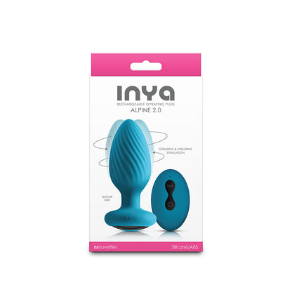 INYA Alpine 2.0 - Teal - Teal 10.7 cm USB Rechargeable Butt Plug with Wireless Remote