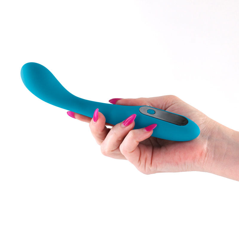 INYA Technica - Teal - Teal 19.2 cm USB Rechargeable Warming Vibrator