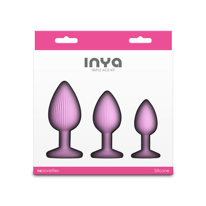 INYA Triple Ace Kit - Blush - Pink Butt Plugs - Set of 3 Sizes