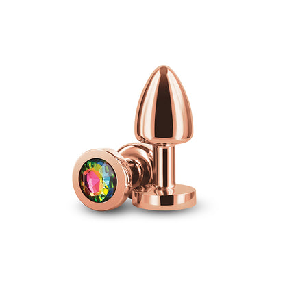 Rear Assets Petite - Rose Gold with Rainbow Gem