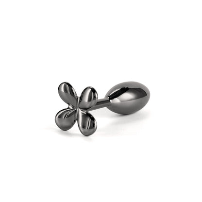 Rear Assets Clover - Gunmetal - Gunmetal 9.2 cm Metallic Butt Plug