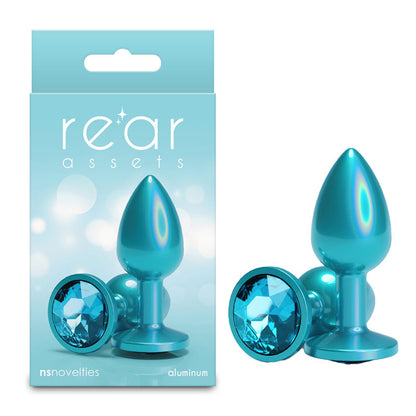 Rear Assets Iridescent - Small - Teal - Iridescent Teal 7.1 cm Small Butt Plug