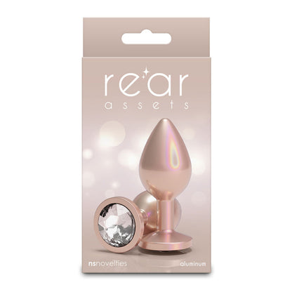 Rear Assets Iridescent - Medium - Champagne - Iridescent Champagne 8.2 cm Medium Butt Plug