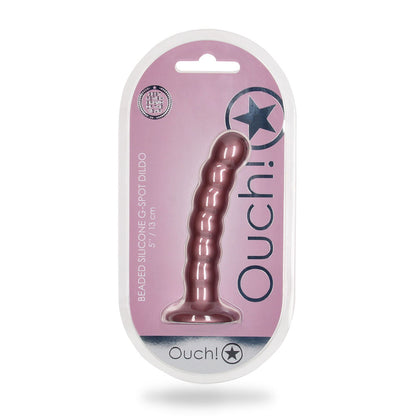 OUCH! Beaded Silicone G-Spot Dildo - 5'' / 13cm