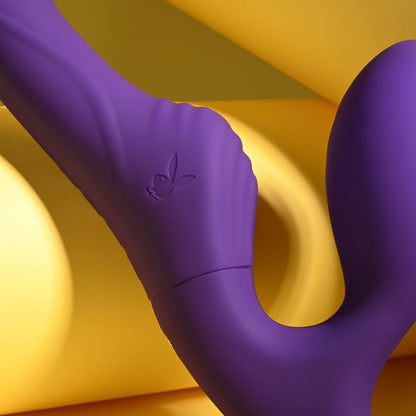 Playboy Pleasure HUG IT OUT - Purple 29 cm USB Rechargeable Strapless Strap-On