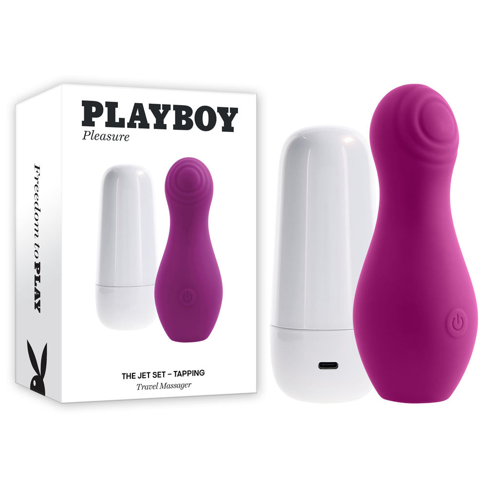 Playboy Pleasure THE JET SET - TAPPING - Purple 10.2 cm Tapping Stimulator with Charging Case